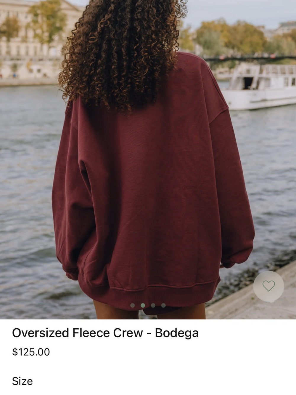 Daily Drills Oversized Crewneck Sweater & Shorts- Bodega (Burgundy) - Picture 2 of 4
